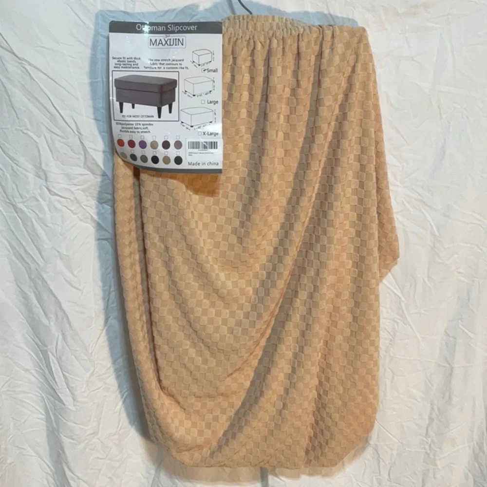 Tan Ottoman Cover Size Small